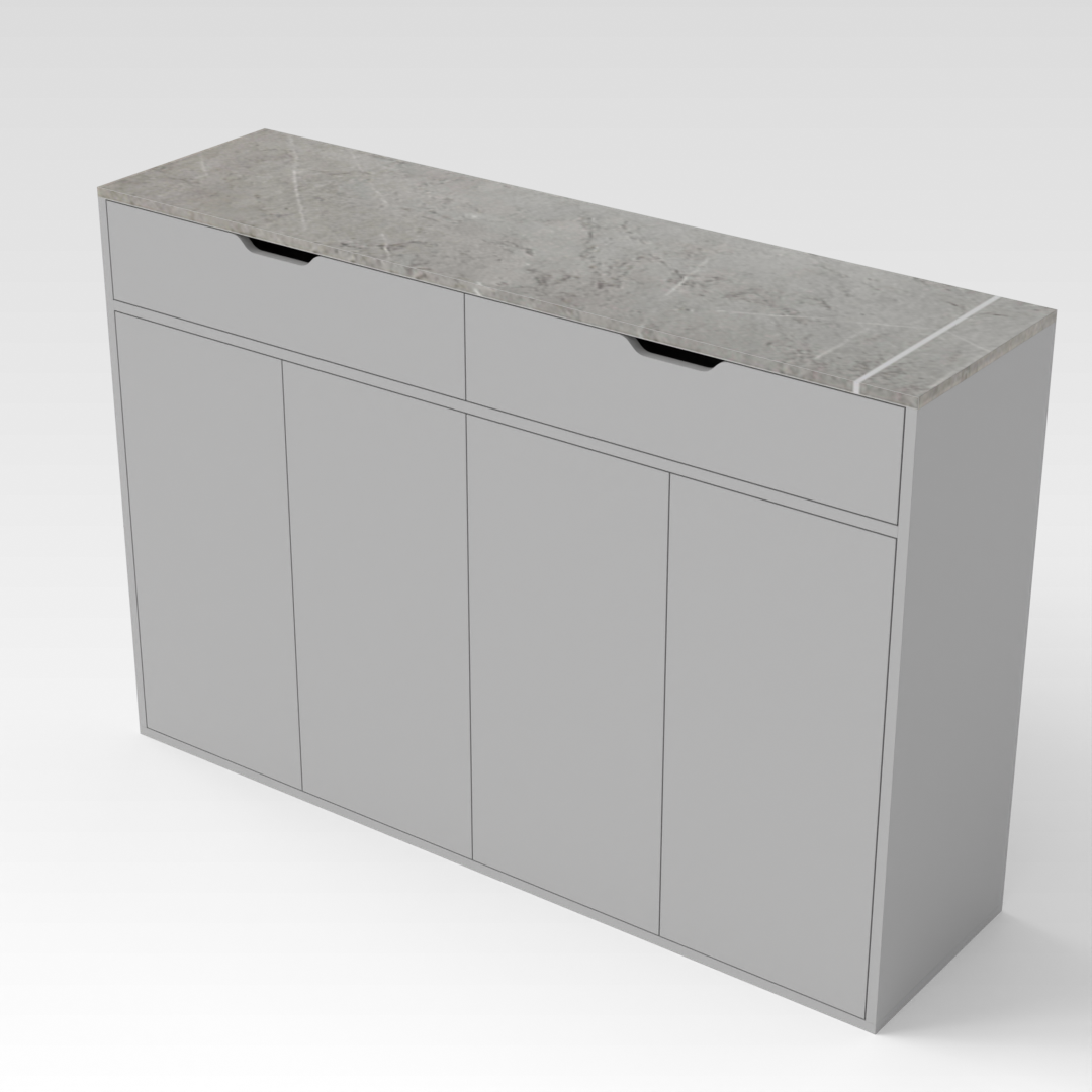 Light Gray Shoe Cabinet