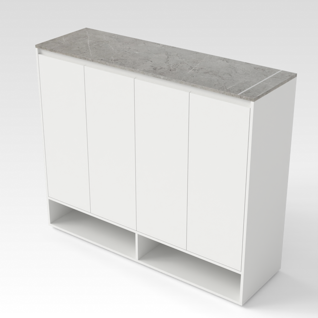 Warm White Shoe Cabinet