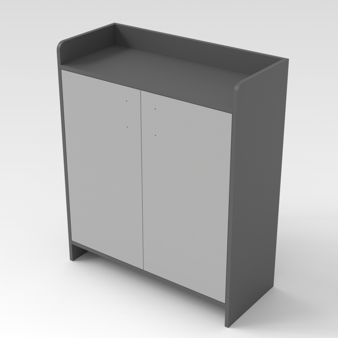 Sky Gray & Light Gray Shoe Cabinet