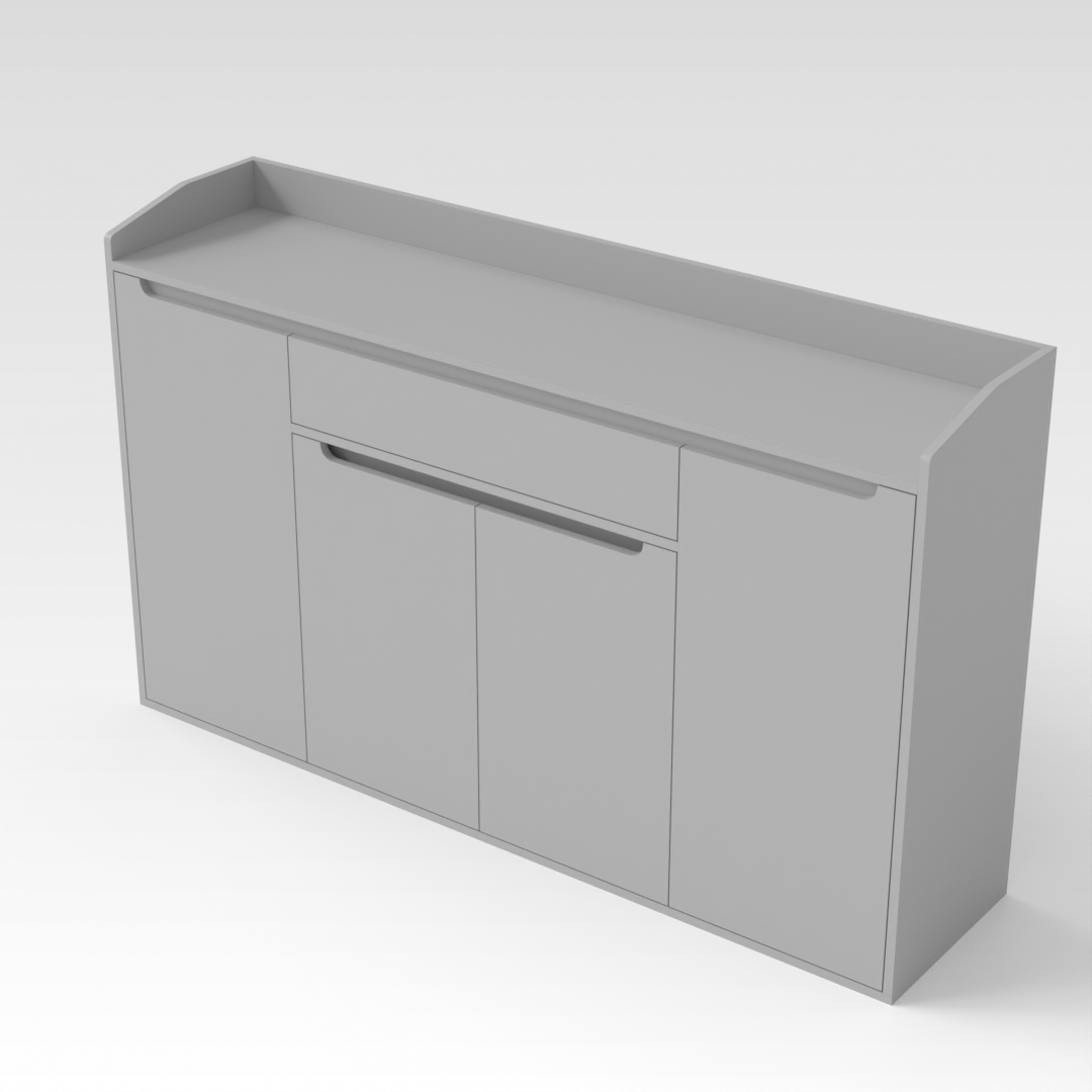 Light Gray Shoe Cabinet