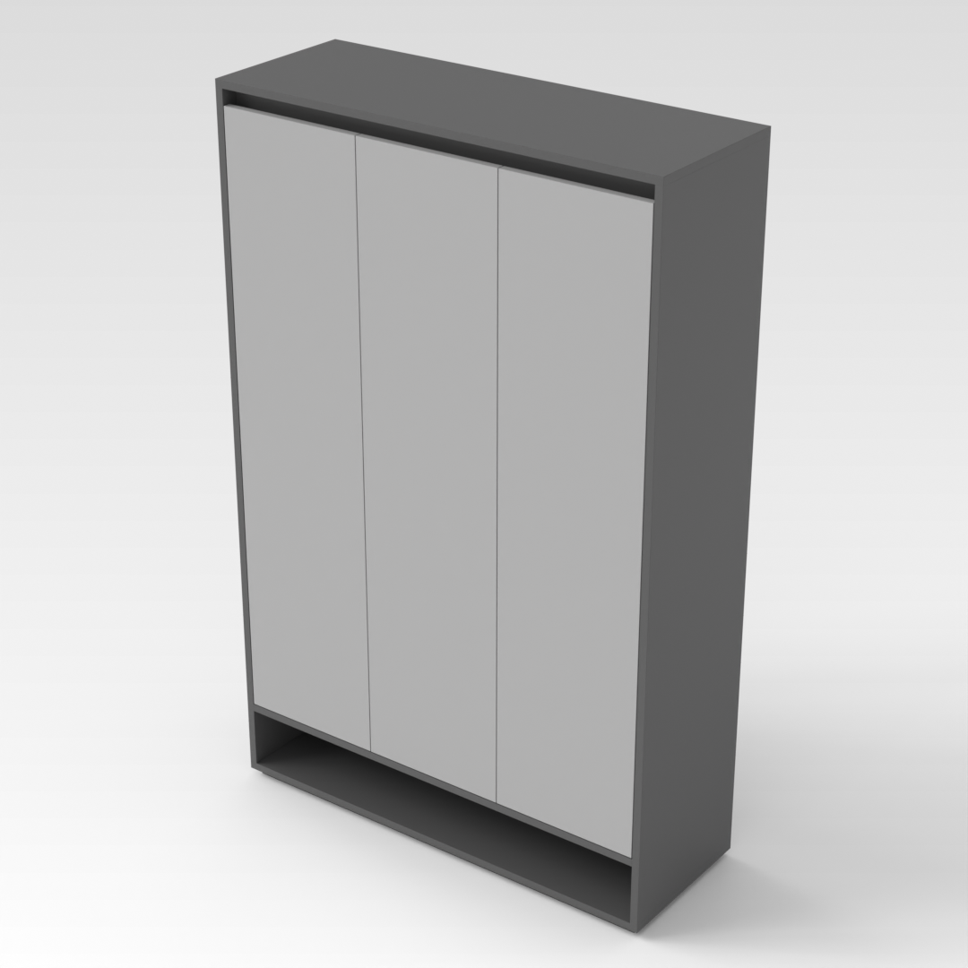 Sky Gray & Light Gray Shoe Cabinet
