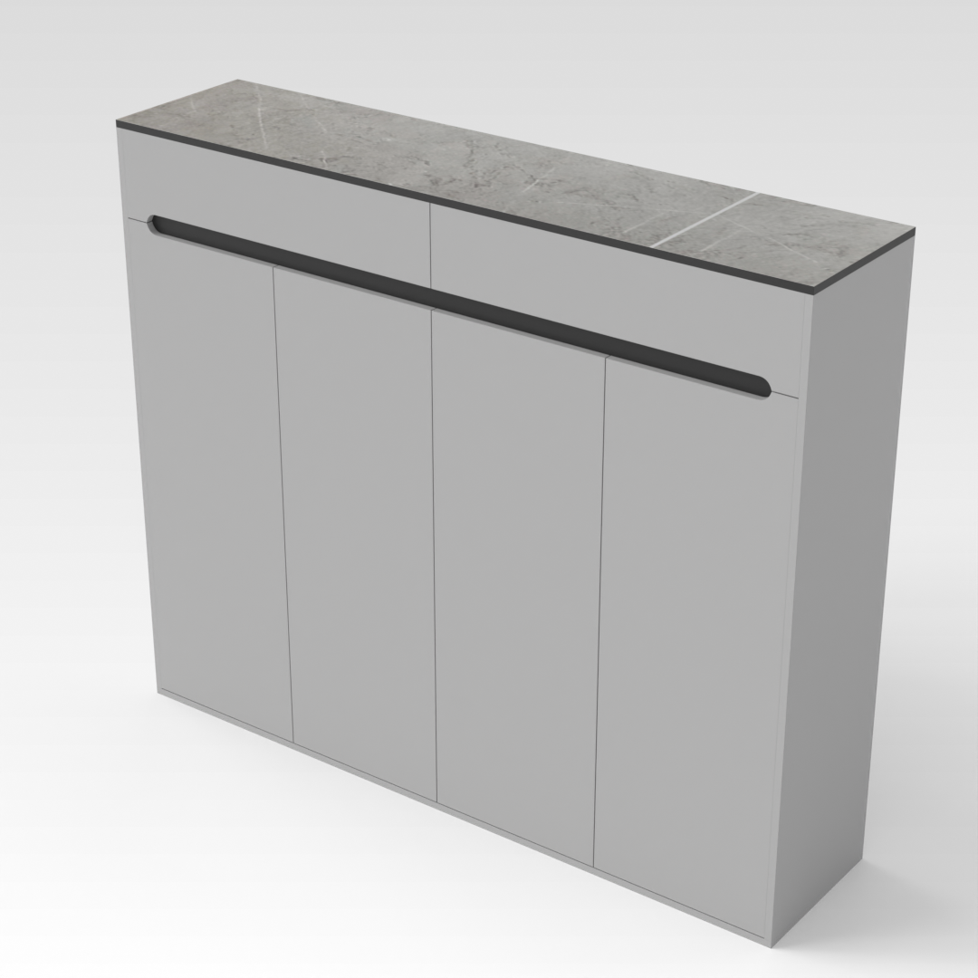 Light Gray Shoe Cabinet