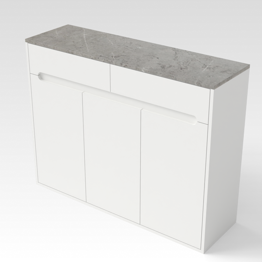 Warm White Shoe Cabinet