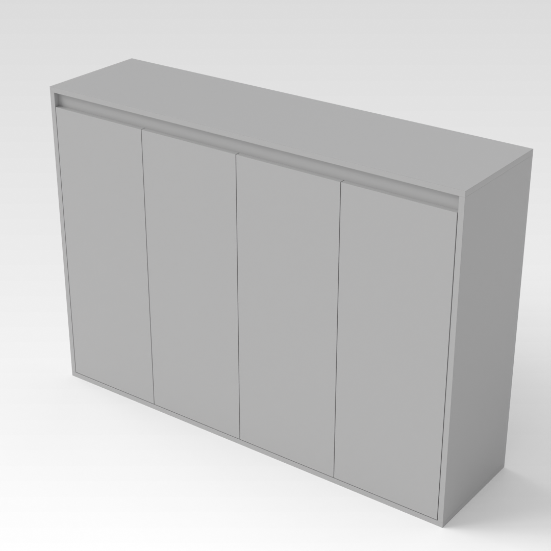 Light Gray Shoe Cabinet