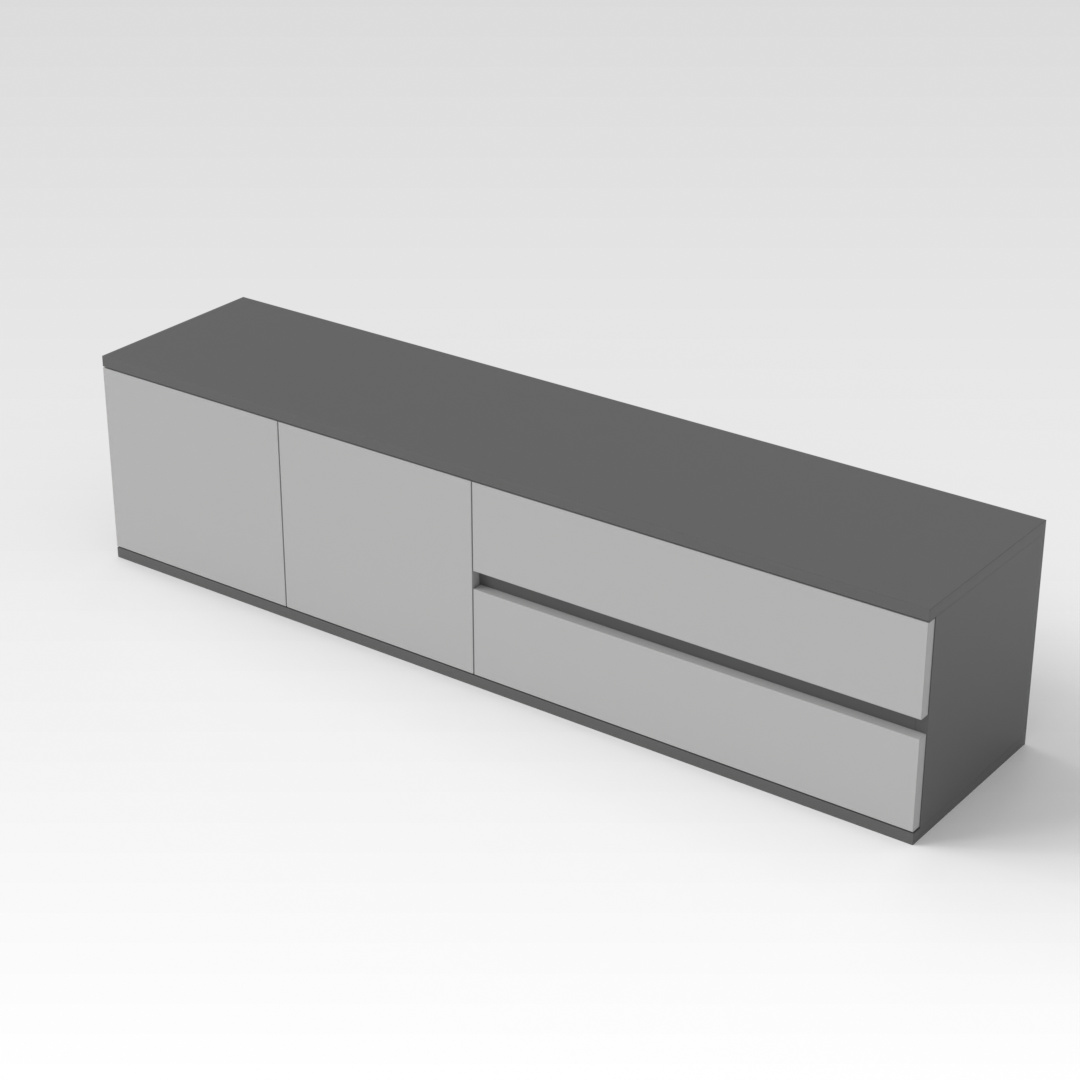 Sky Gray & Light Gray TV Stand
