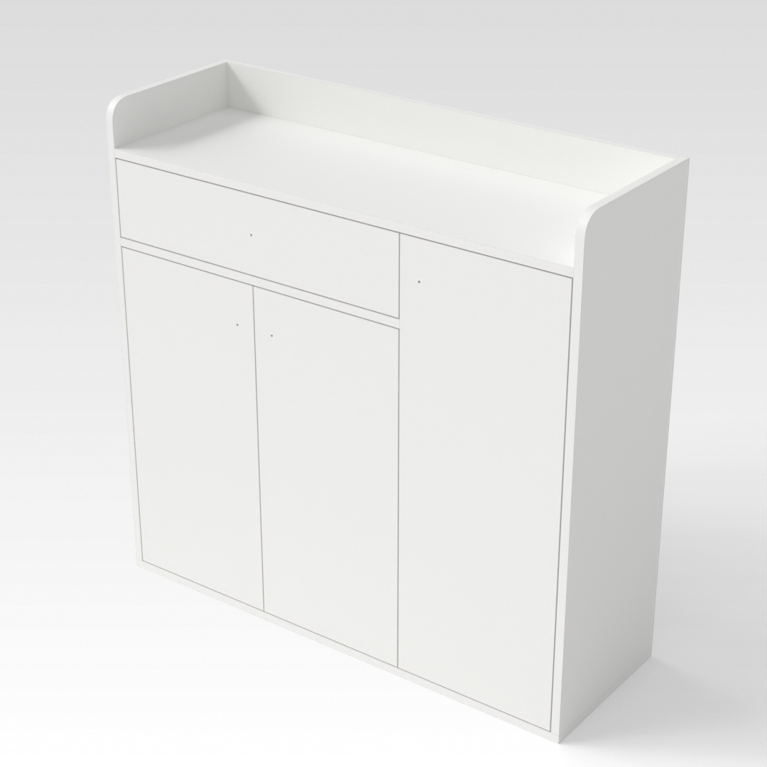 Warm White Shoe Cabinet