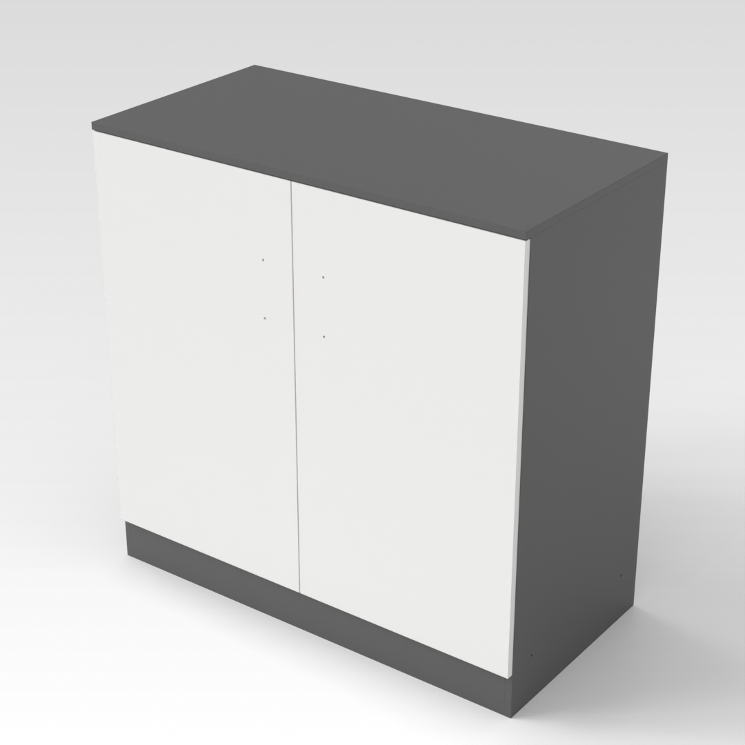 Sky Gray & Warm White Sideboard