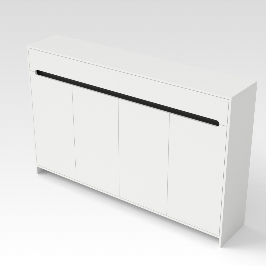 Warm White Shoe Cabinet