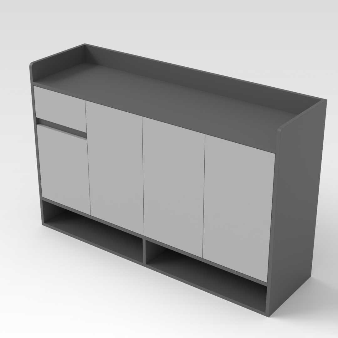 Sky Gray Shoe Cabinet