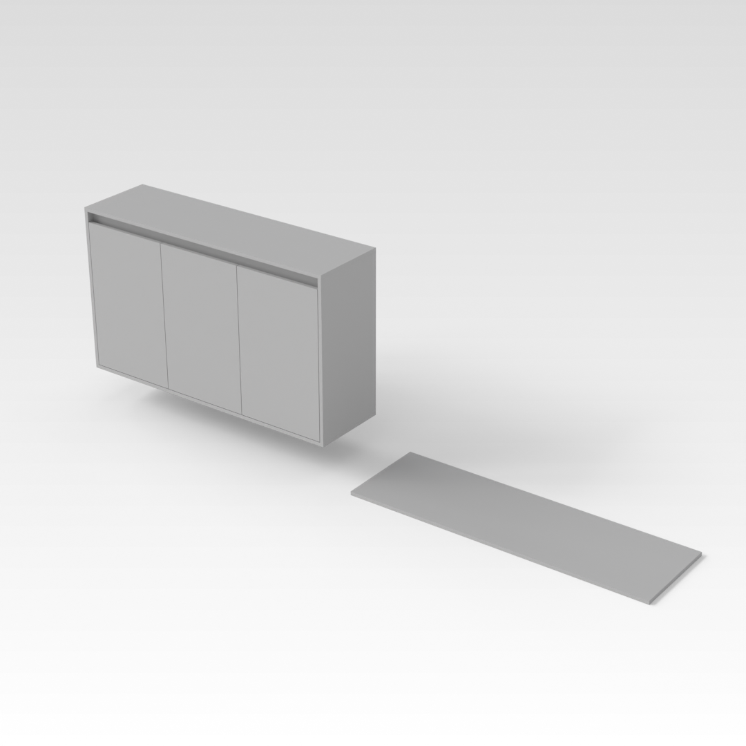 Light Gray Shoe Cabinet