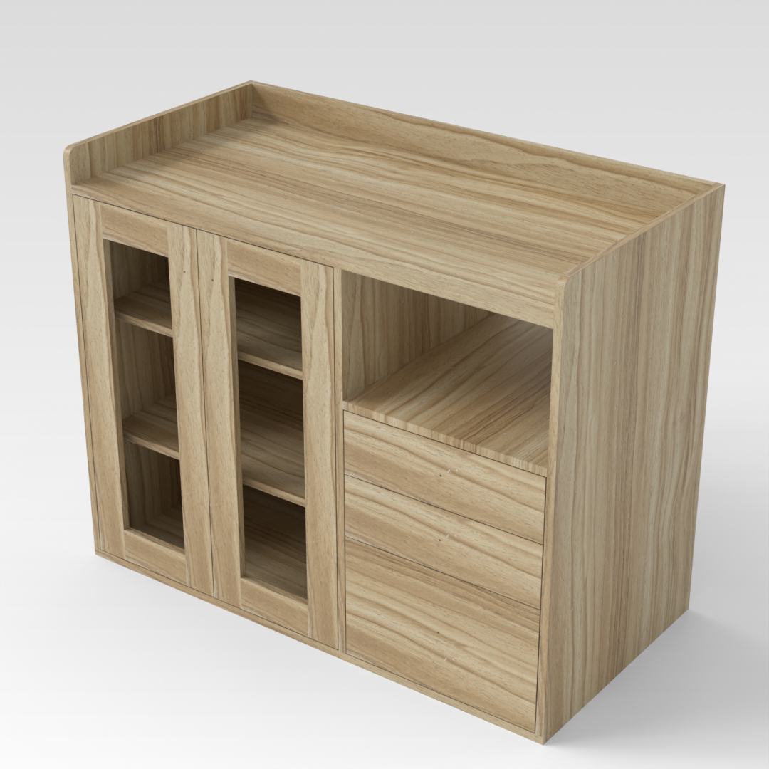 Country Oak Accent Cabinet