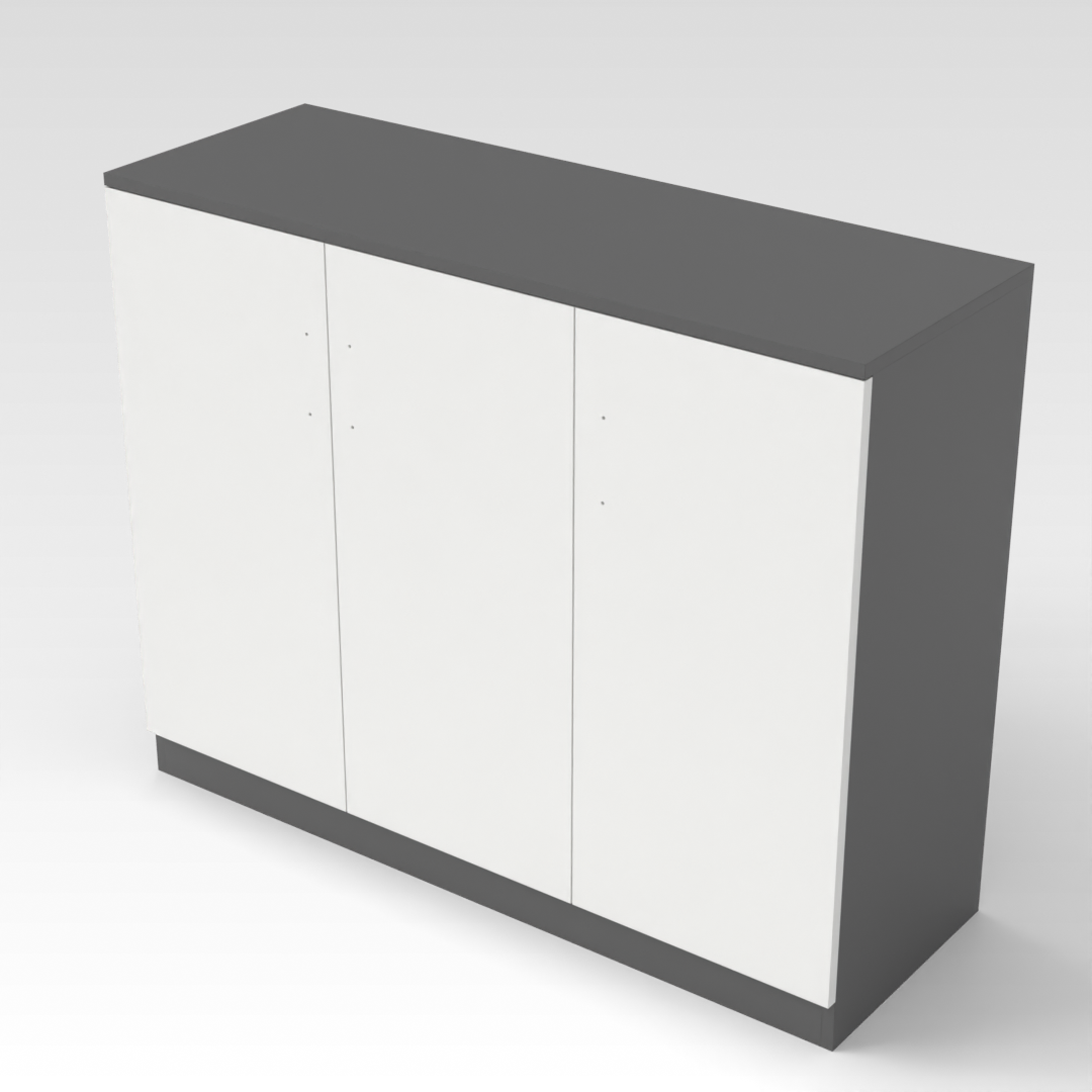 Sky Gray & Warm White Sideboard