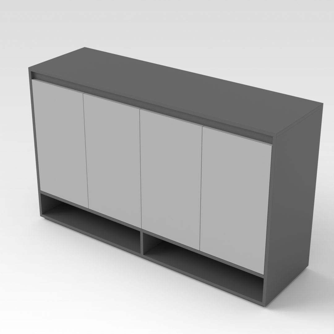 Sky Gray & Light Gray Shoe Cabinet