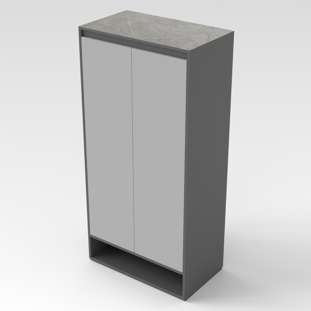 Sky Gray & Light Gray Shoe Cabinet