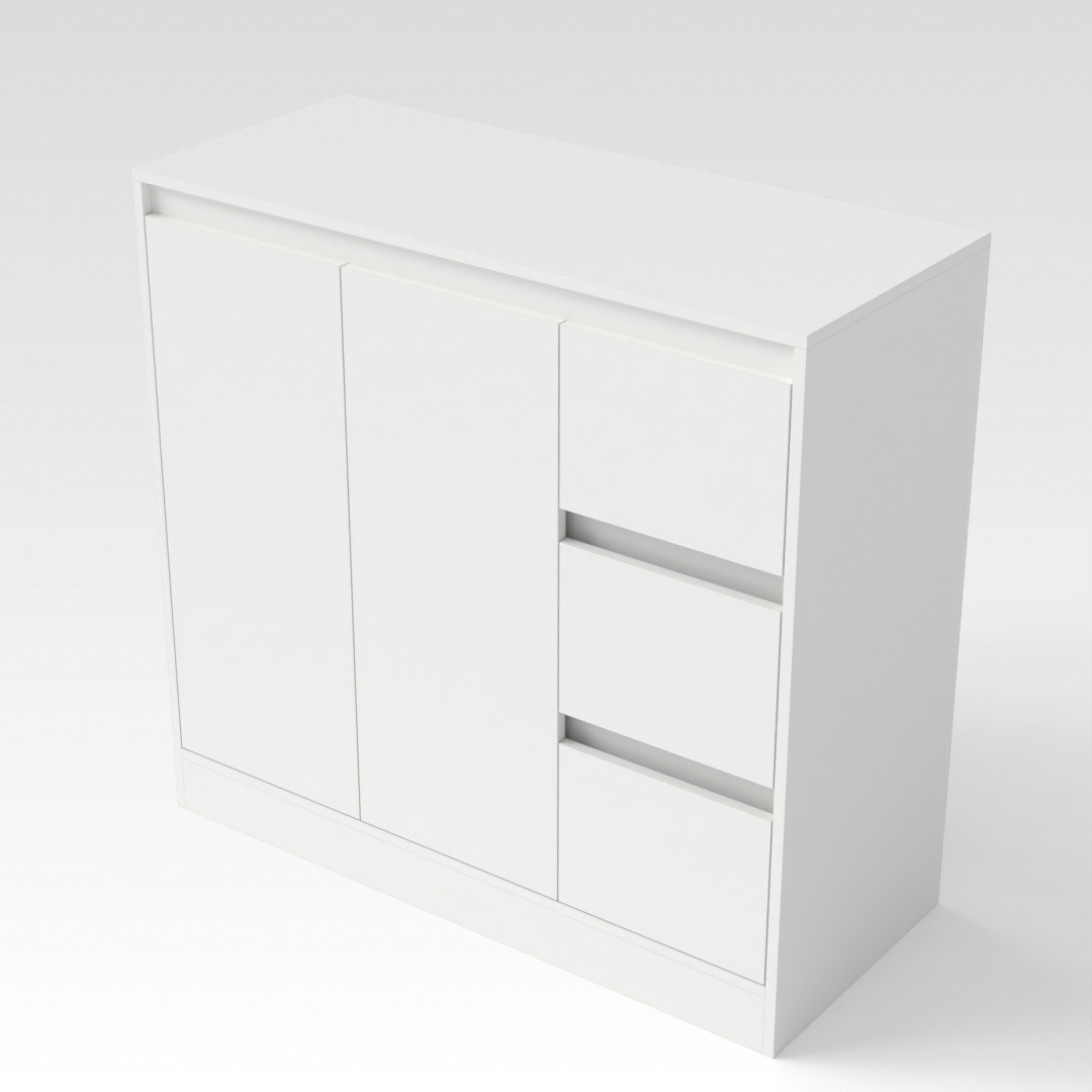 Warm White Shoe Cabinet