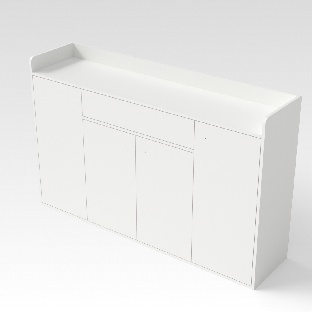 Warm White Shoe Cabinet
