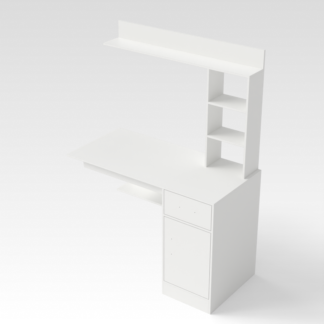 Warm White Computer Desk
