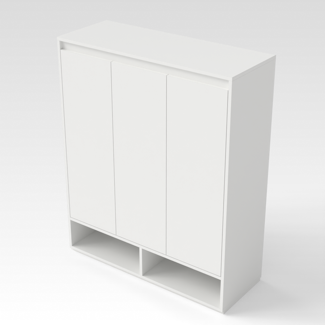 Warm White Shoe Cabinet