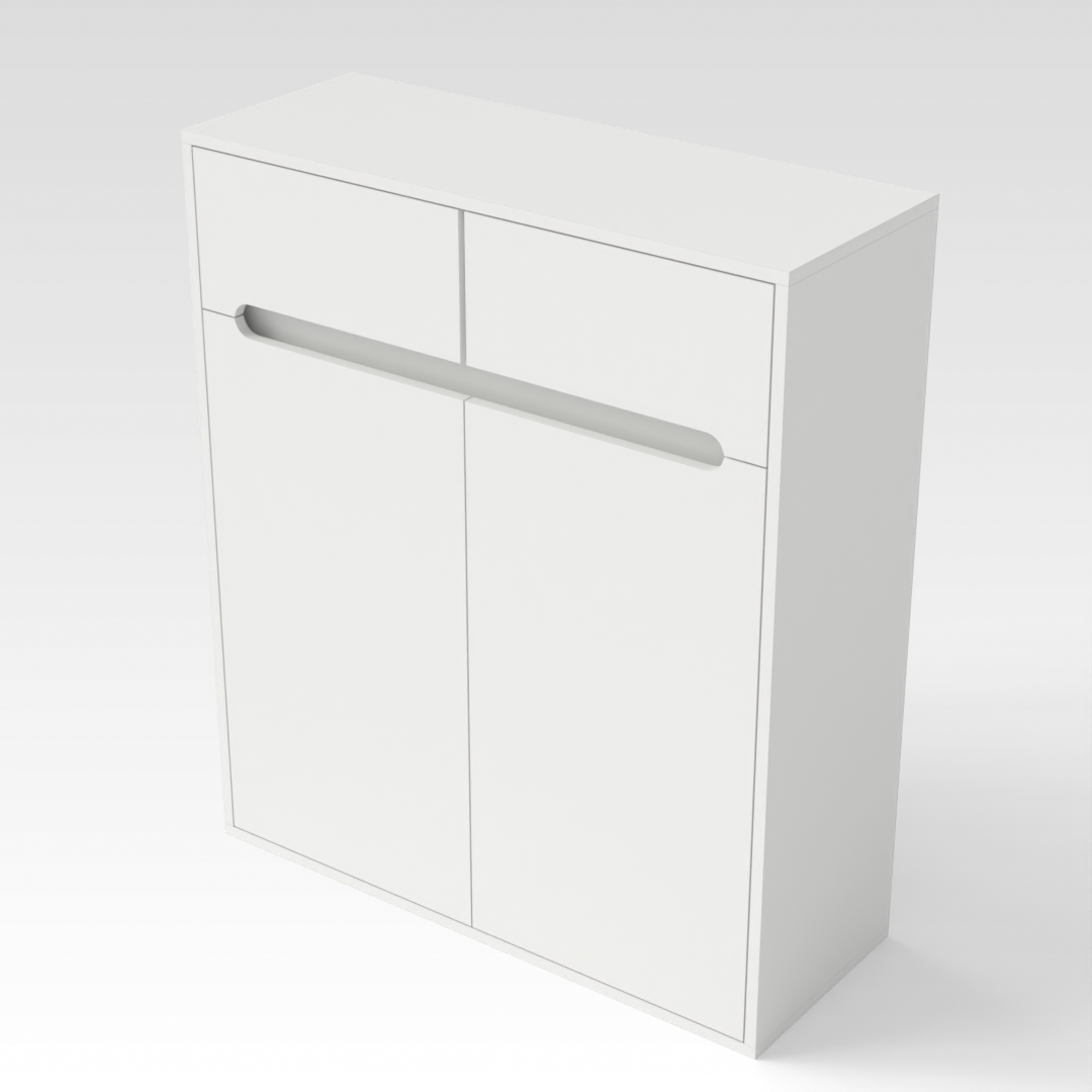 Warm White Shoe Cabinet