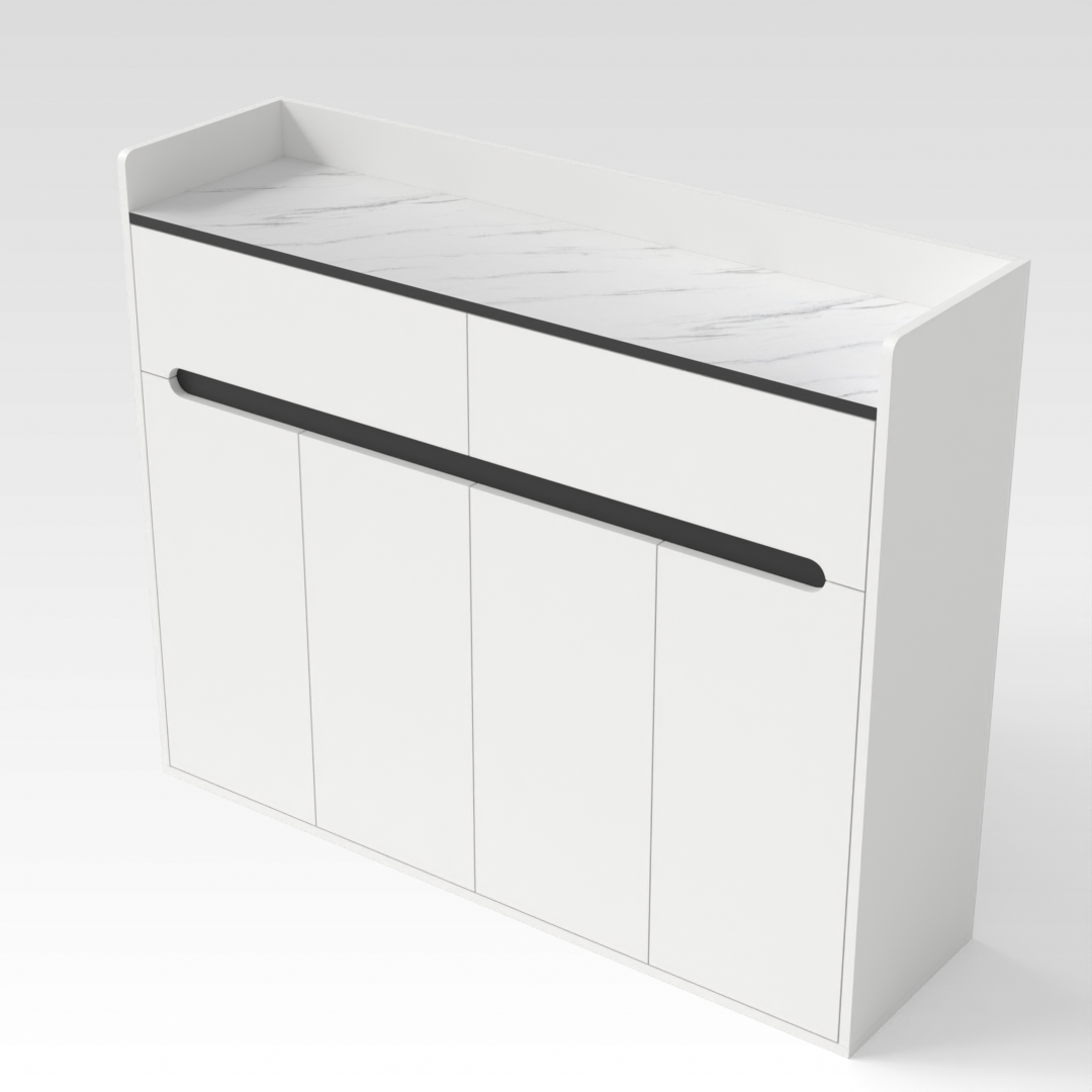 Warm White Shoe Cabinet