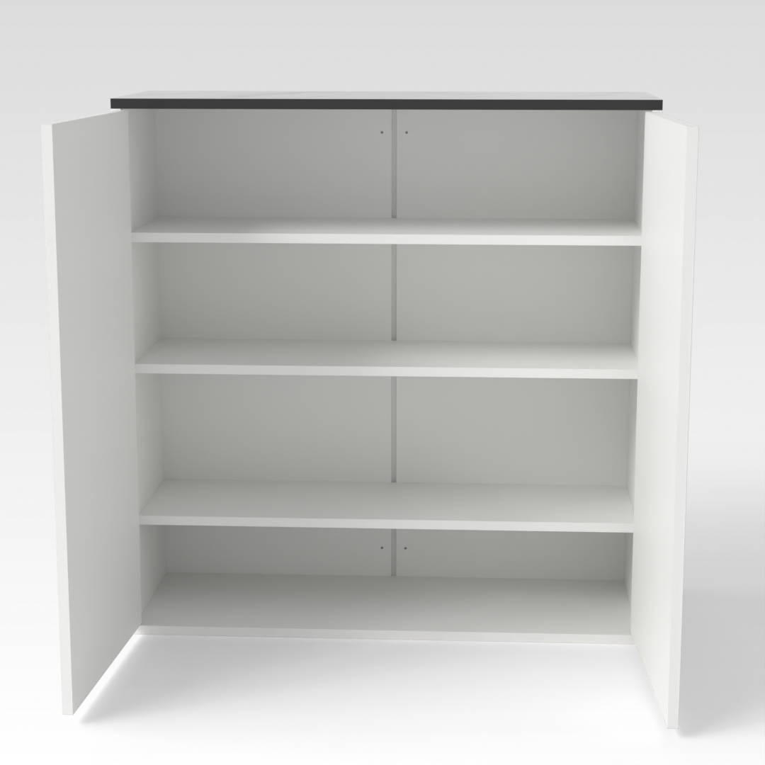 Warm White & White Marble Shoe Cabinet