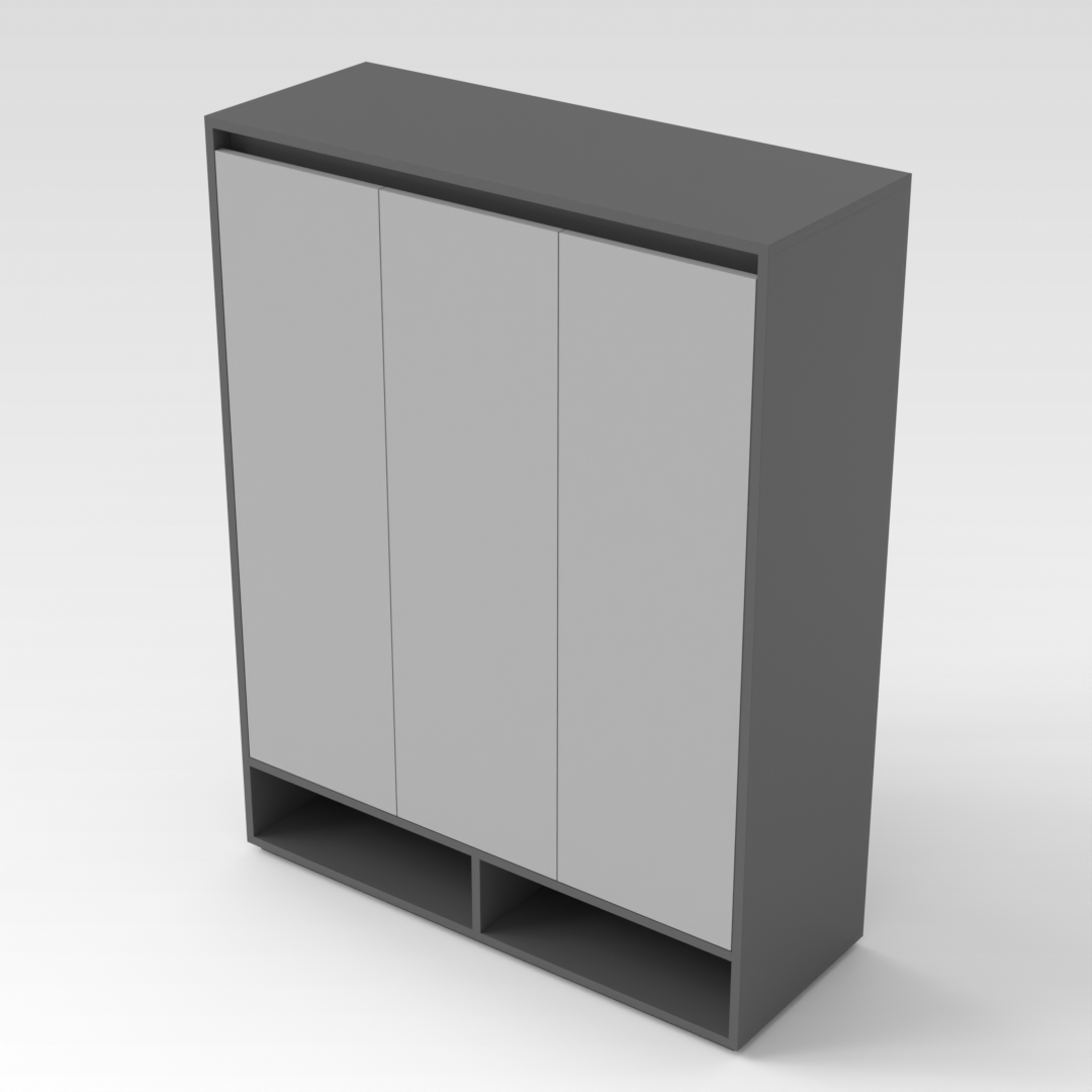Sky Gray & Light Gray Shoe Cabinet
