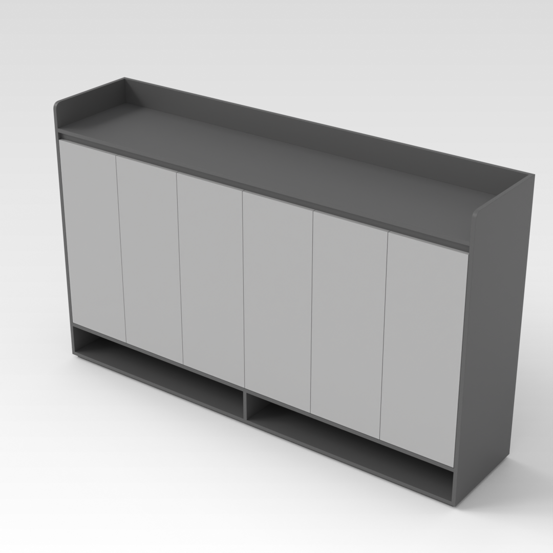 Sky Gray & Light Gray Shoe Cabinet
