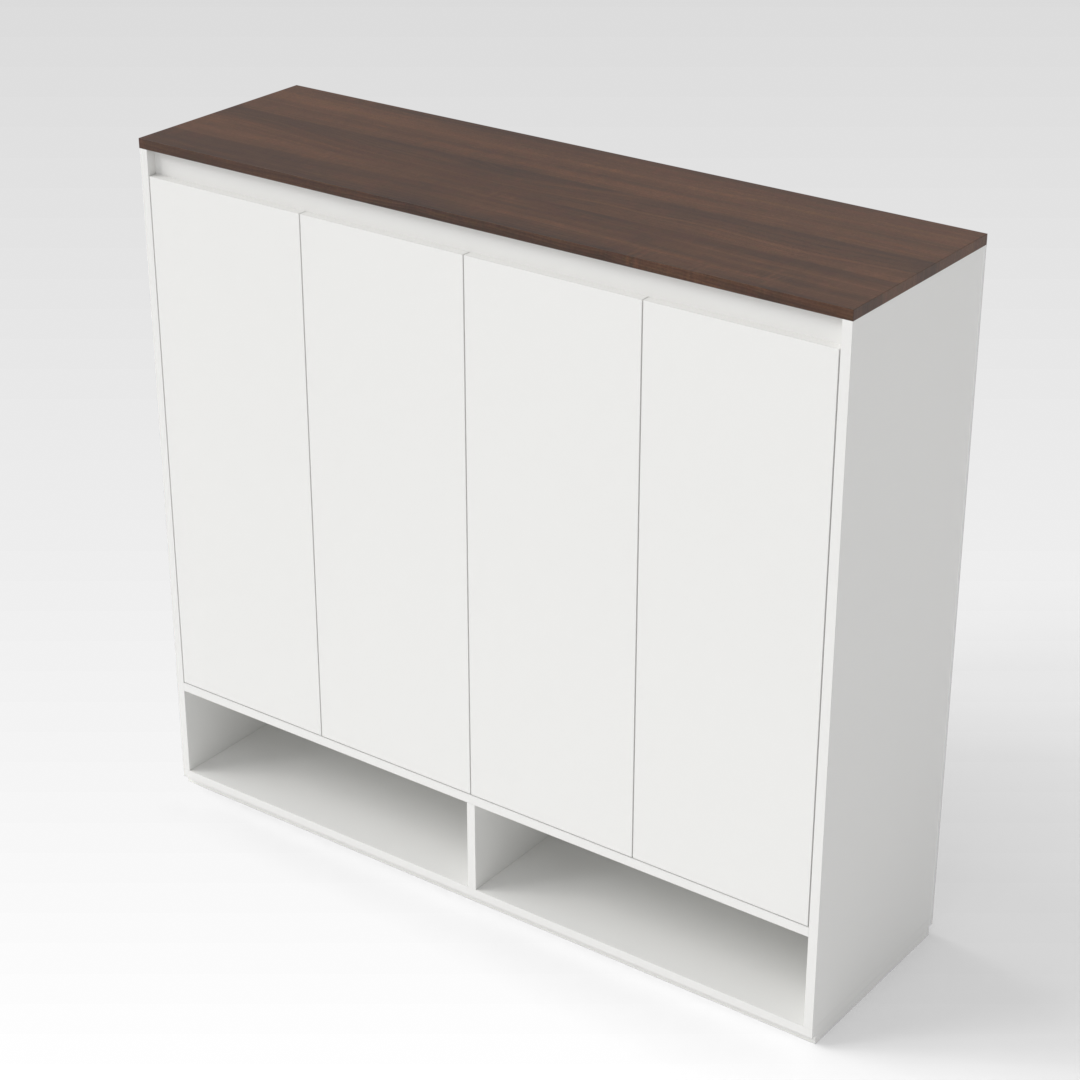 Warm White Shoe Cabinet