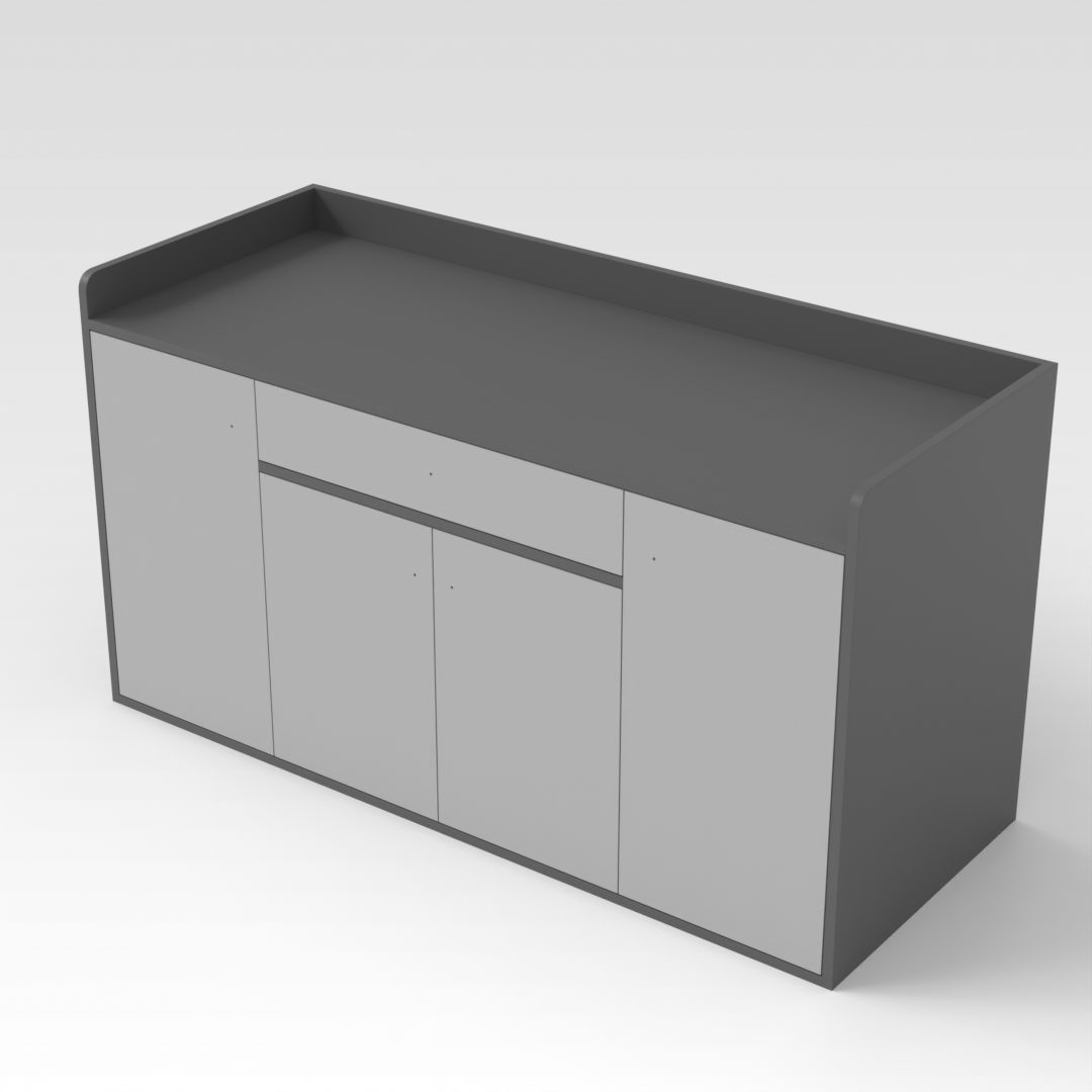 Sky Gray & Light Gray Shoe Cabinet