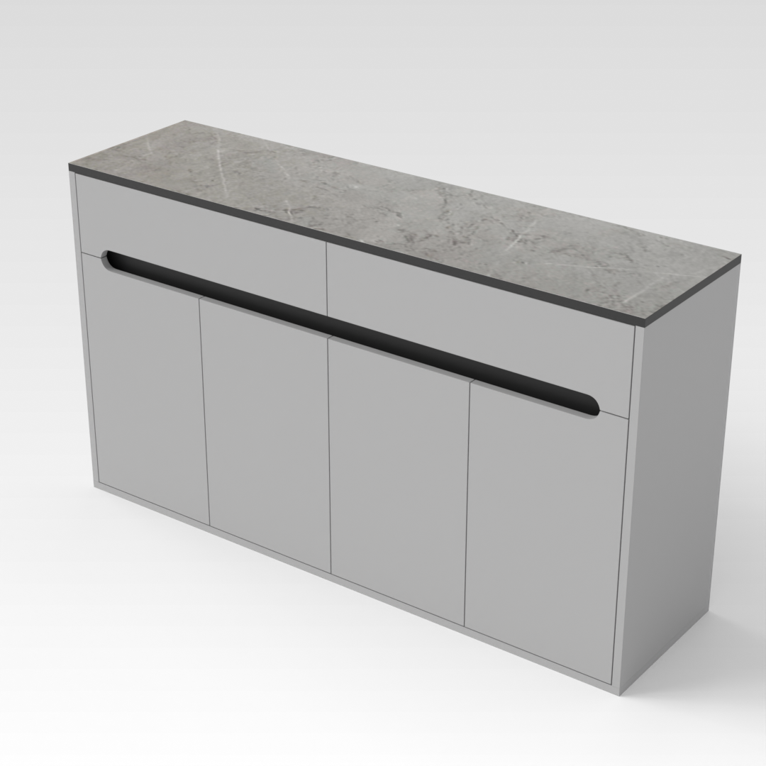 Light Gray Shoe Cabinet