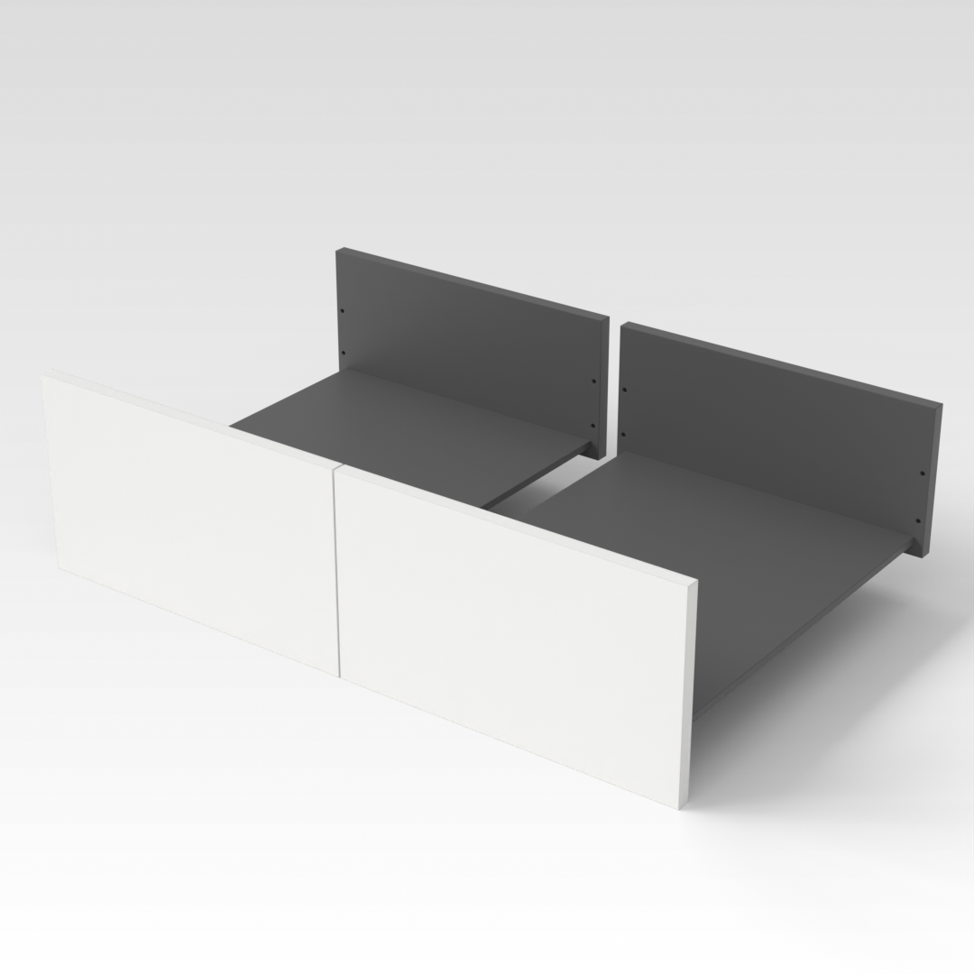 Sky Gray & Warm White Sideboard