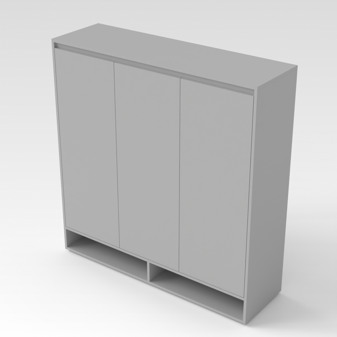 Light Gray Shoe Cabinet