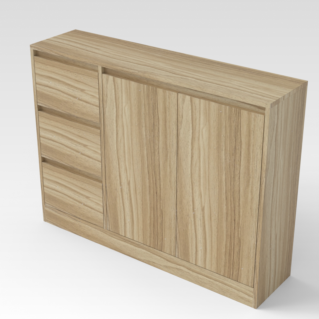 Country Oak Shoe Cabinet