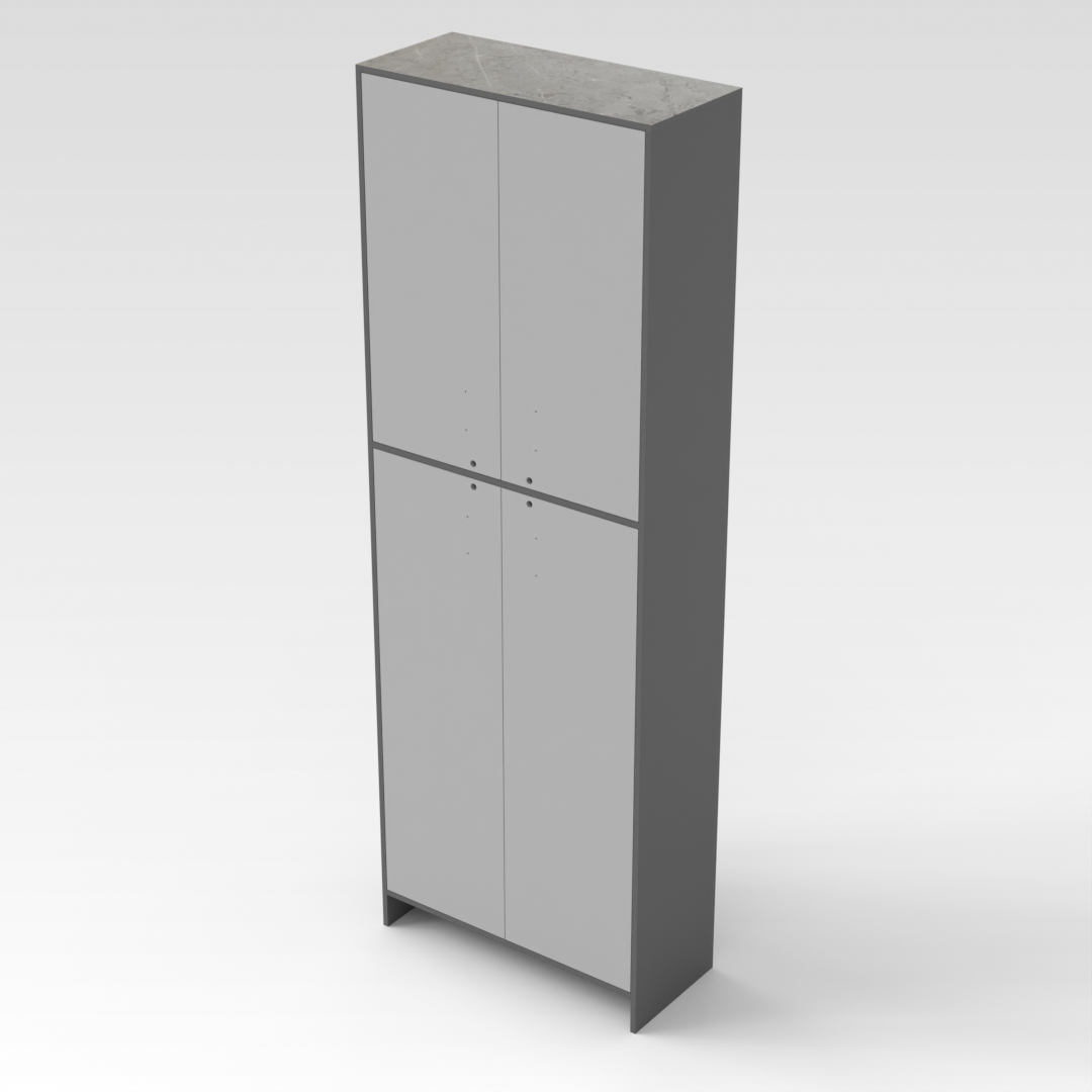 Sky Gray & Light Gray Shoe Cabinet