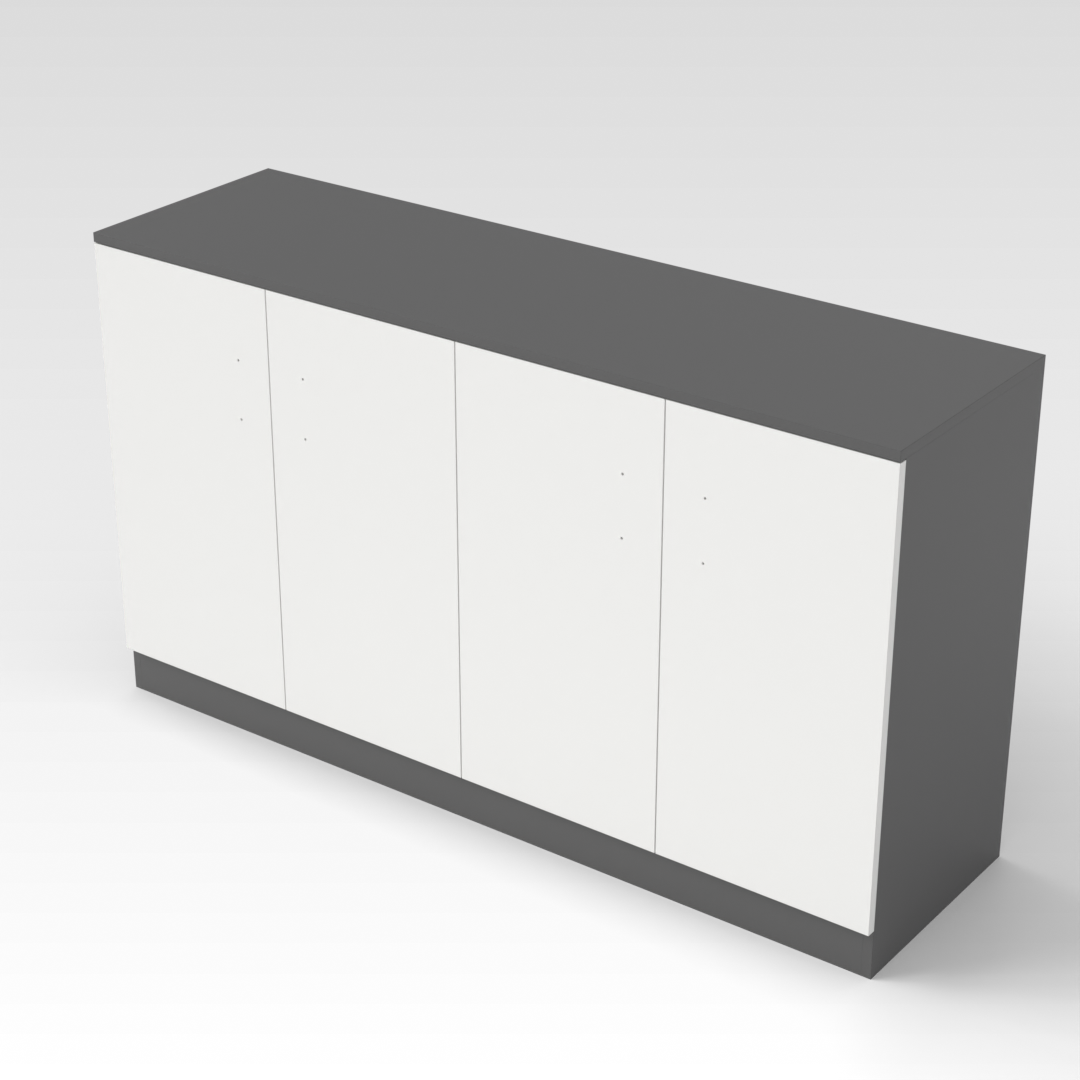 Sky Gray & Warm White Sideboard