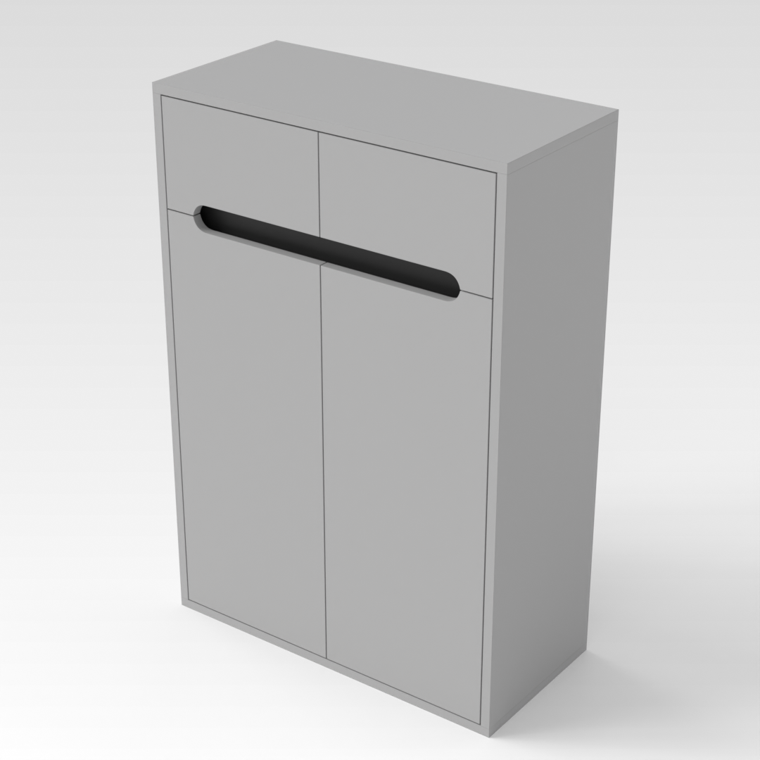 Light Gray Shoe Cabinet