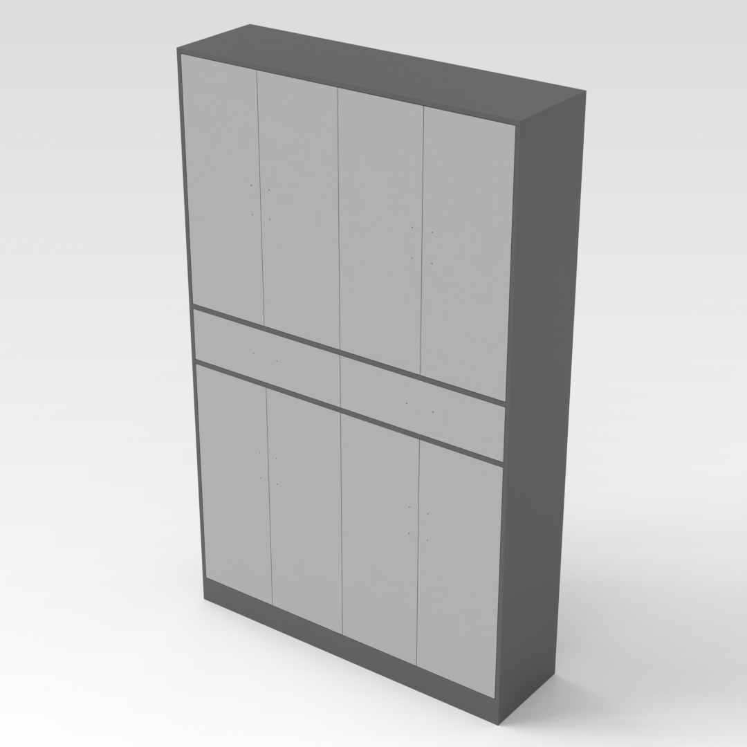 Sky Gray & Light Gray Shoe Cabinet