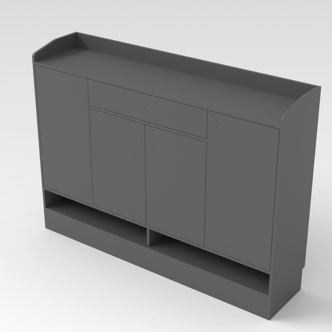 Sky Gray Shoe Cabinet