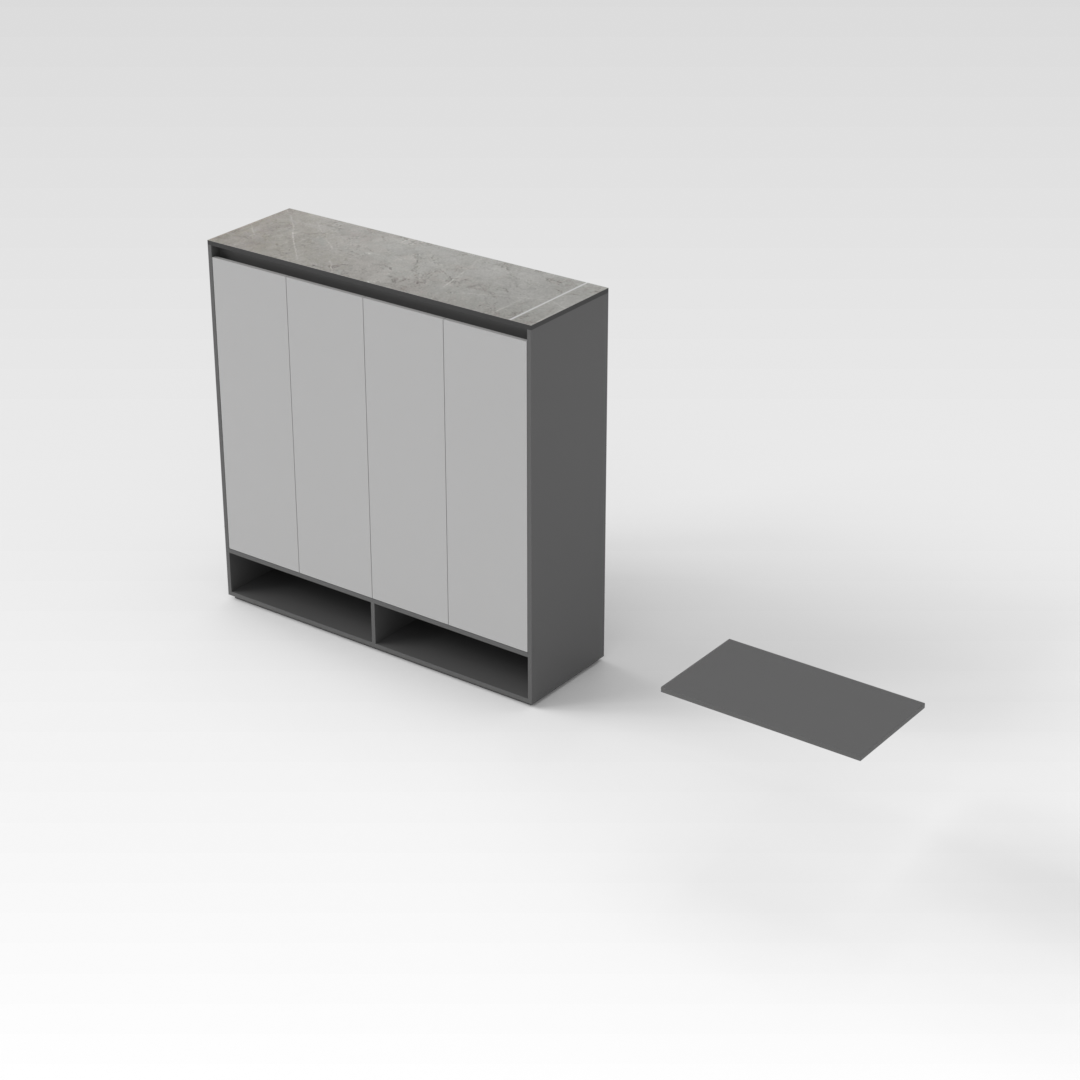 Sky Gray Shoe Cabinet