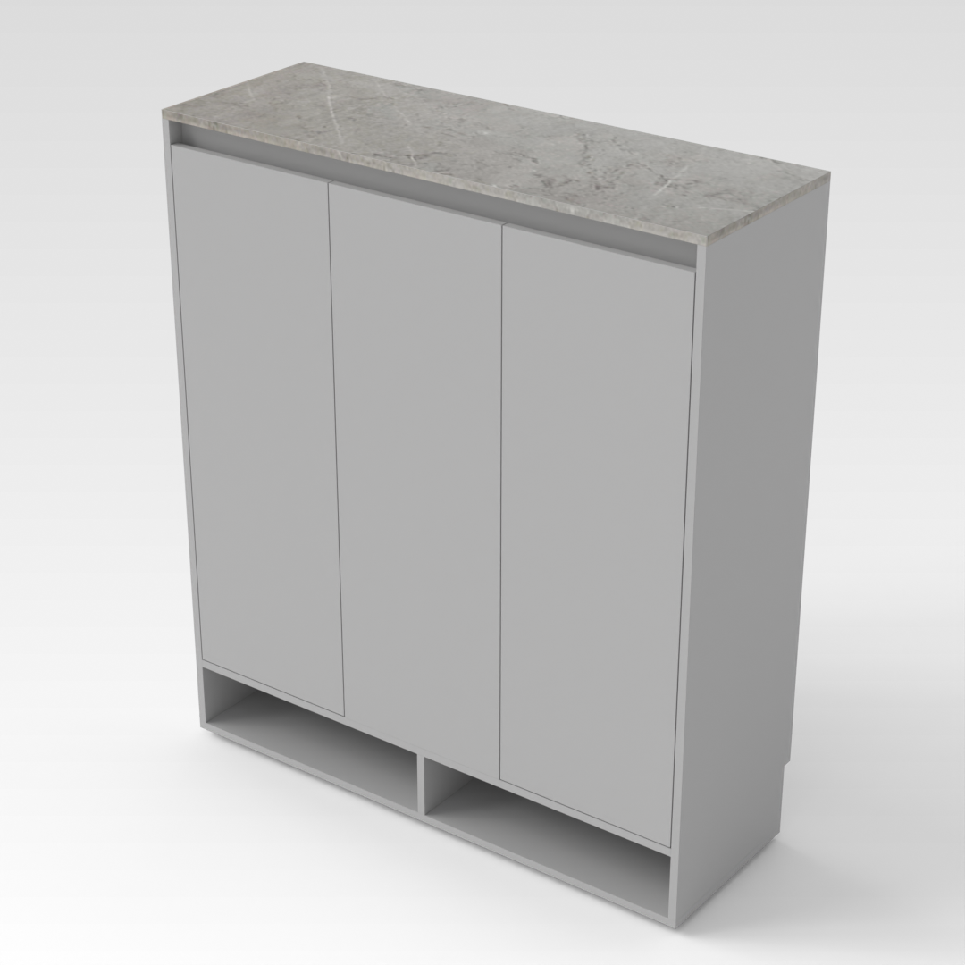 Light Gray Shoe Cabinet