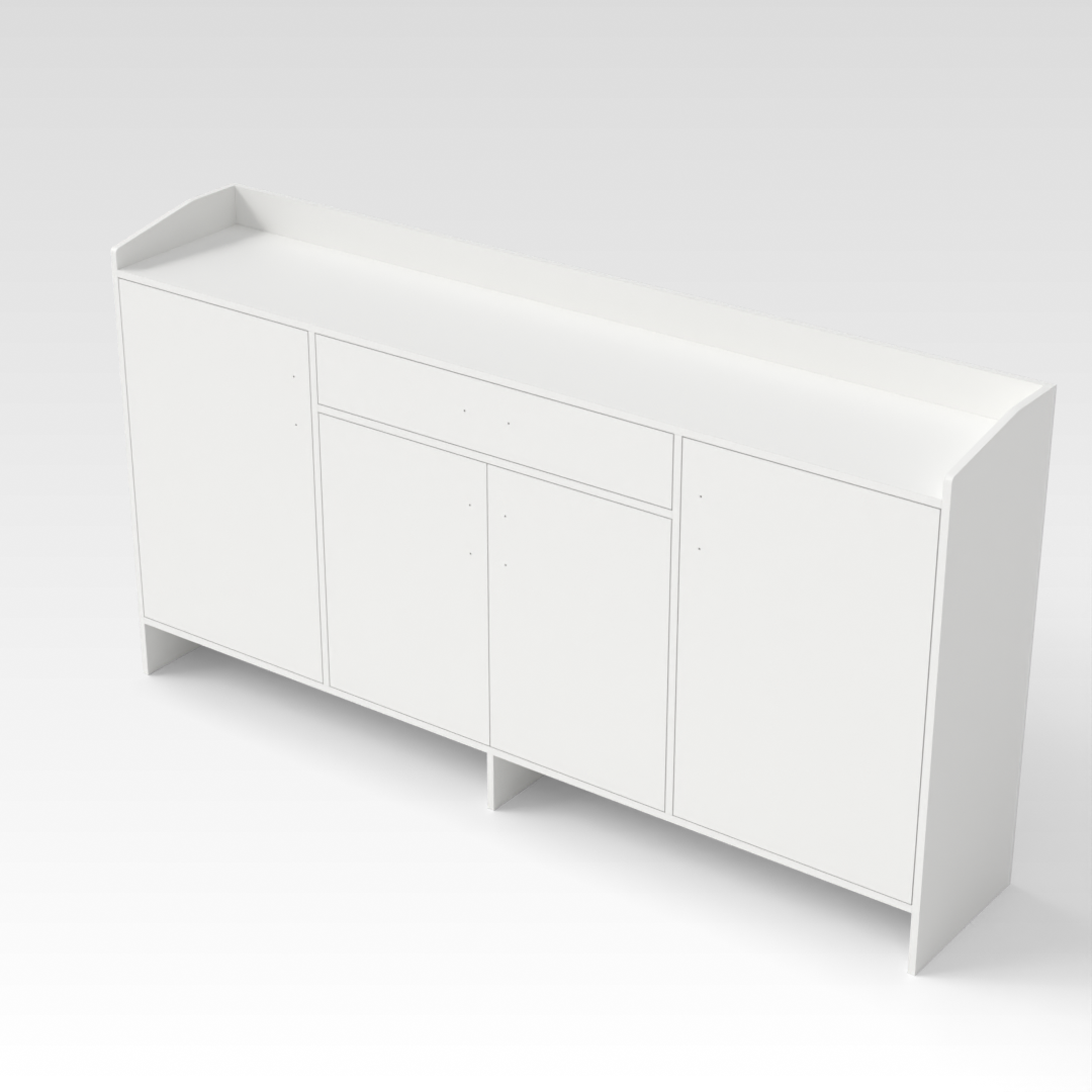 Warm White Shoe Cabinet