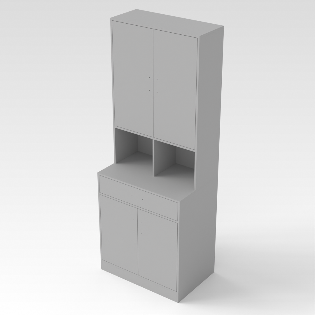 Light Gray Wine Cabinet