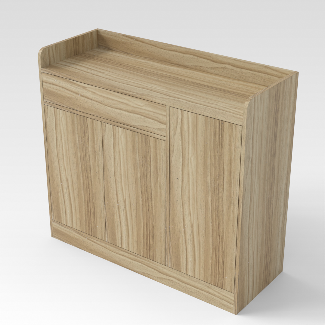 Country Oak Shoe Cabinet