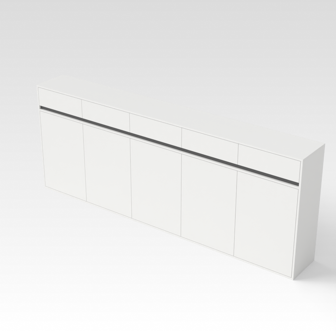 Warm White & Sky Gray Shoe Cabinet