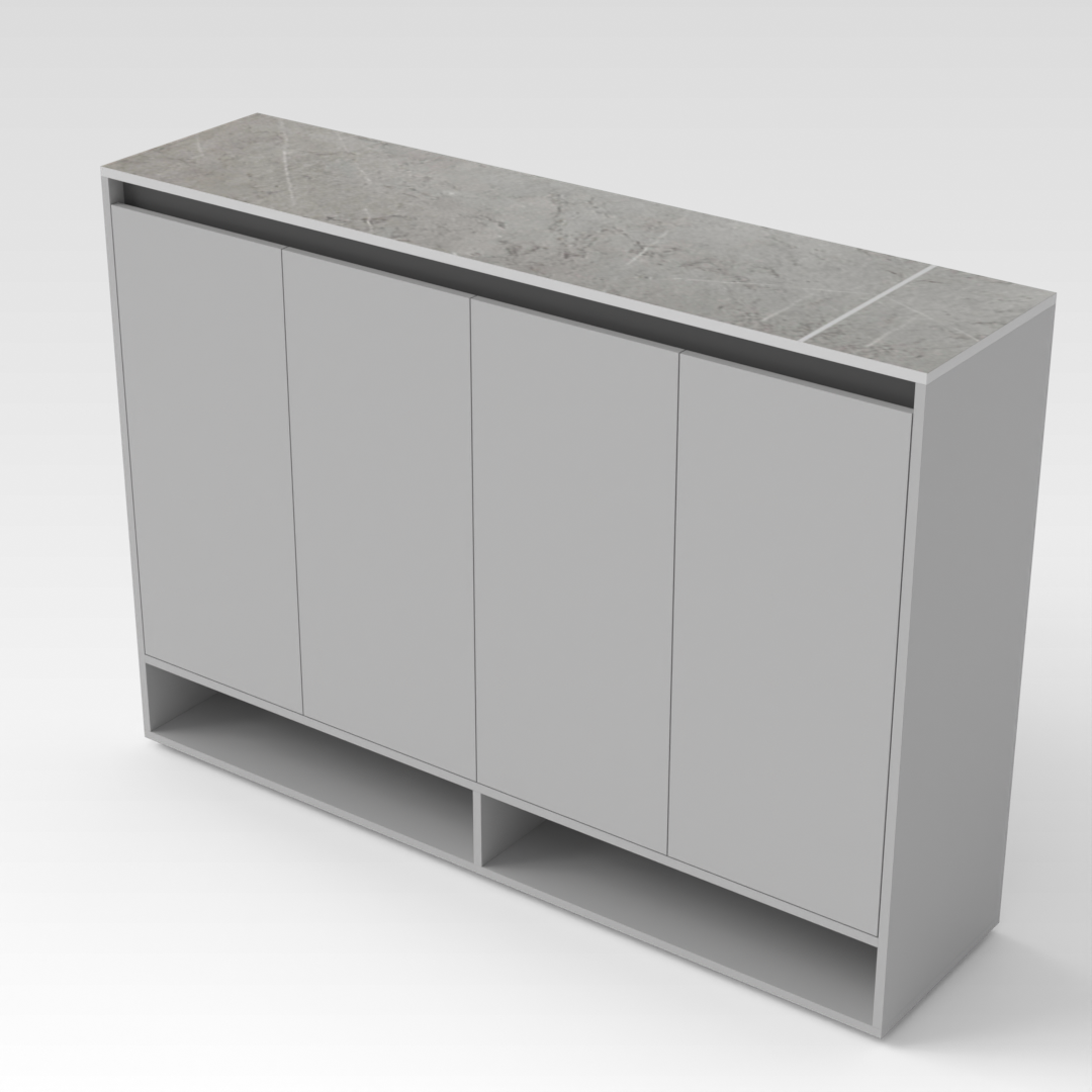 Light Gray Shoe Cabinet