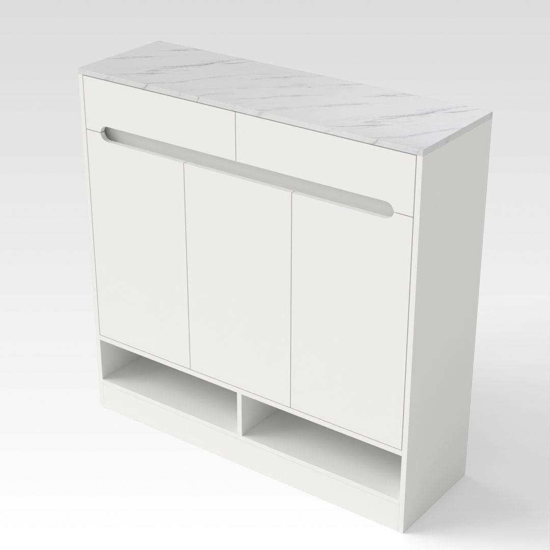 Warm White Shoe Cabinet