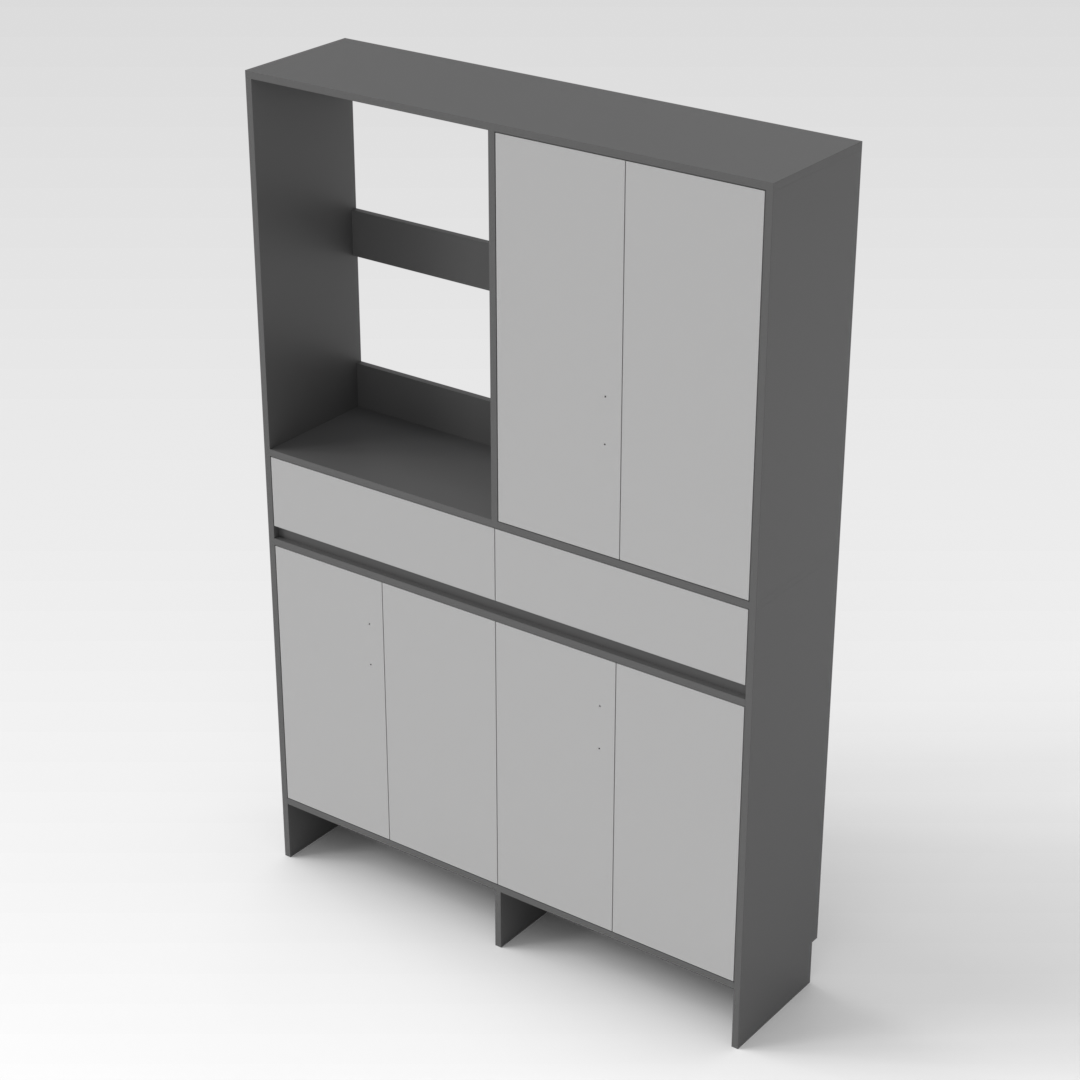 Sky Gray & Light Gray Shoe Cabinet