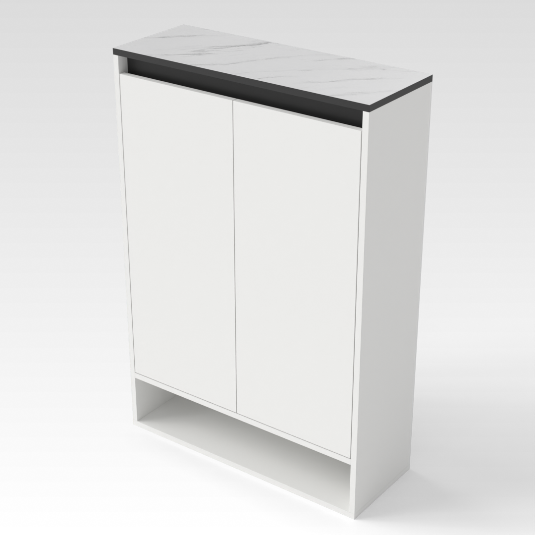 Warm White Shoe Cabinet