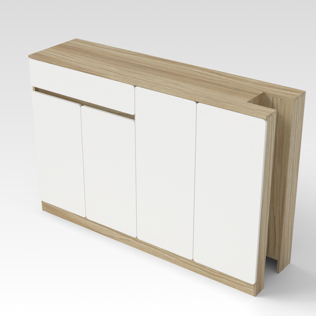 Country Oak Shoe Cabinet