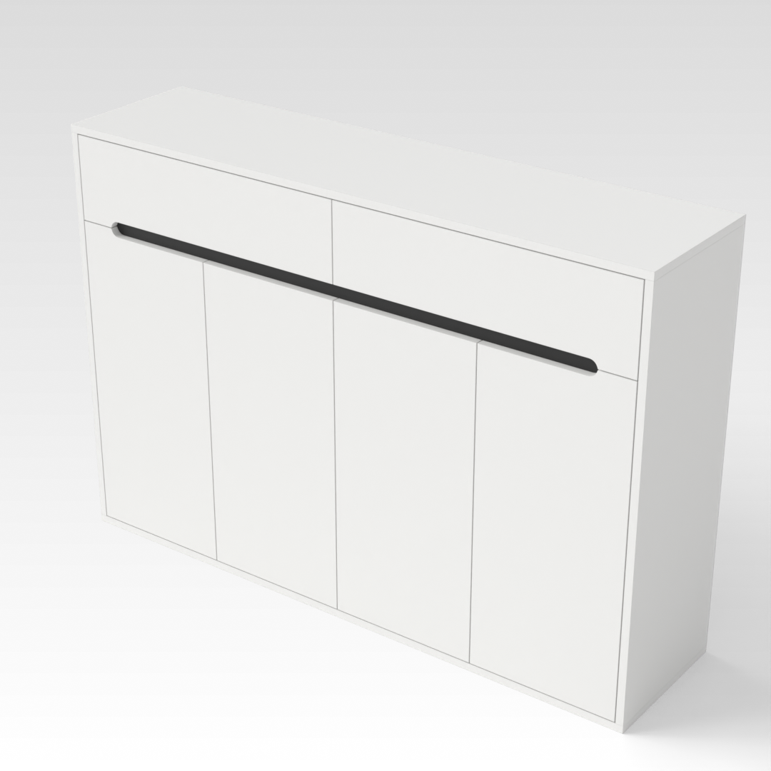Warm White Shoe Cabinet